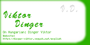 viktor dinger business card